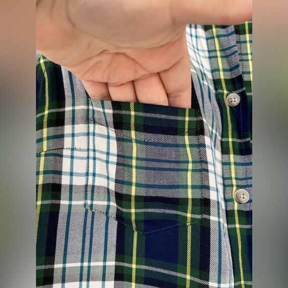 Marine Layer The Dahlia plaid button down dress small - Picture 8 of 17